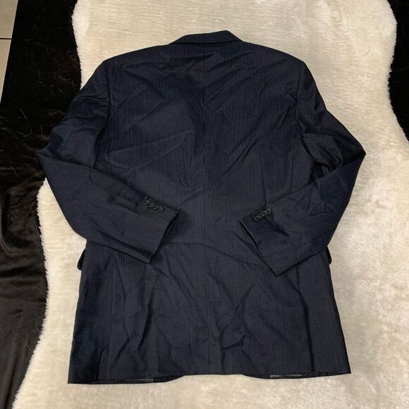 Peter Millar Navy Blue Striped Sport Coat Mens 40R 40 Blazer Wool‎ - Picture 2 of 8